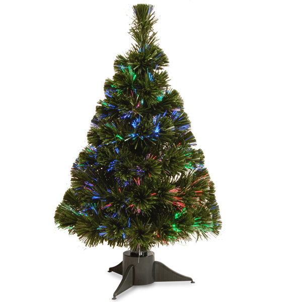 The Holiday Aisle® Fiber Optic 2' Green Pine Artificial Christmas Tree